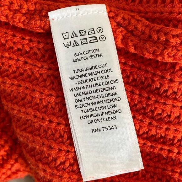 Rachel Zoe New York Women's Orange Knitted Long-Sleeve Sweater Size M NWT - Picture 10 of 16